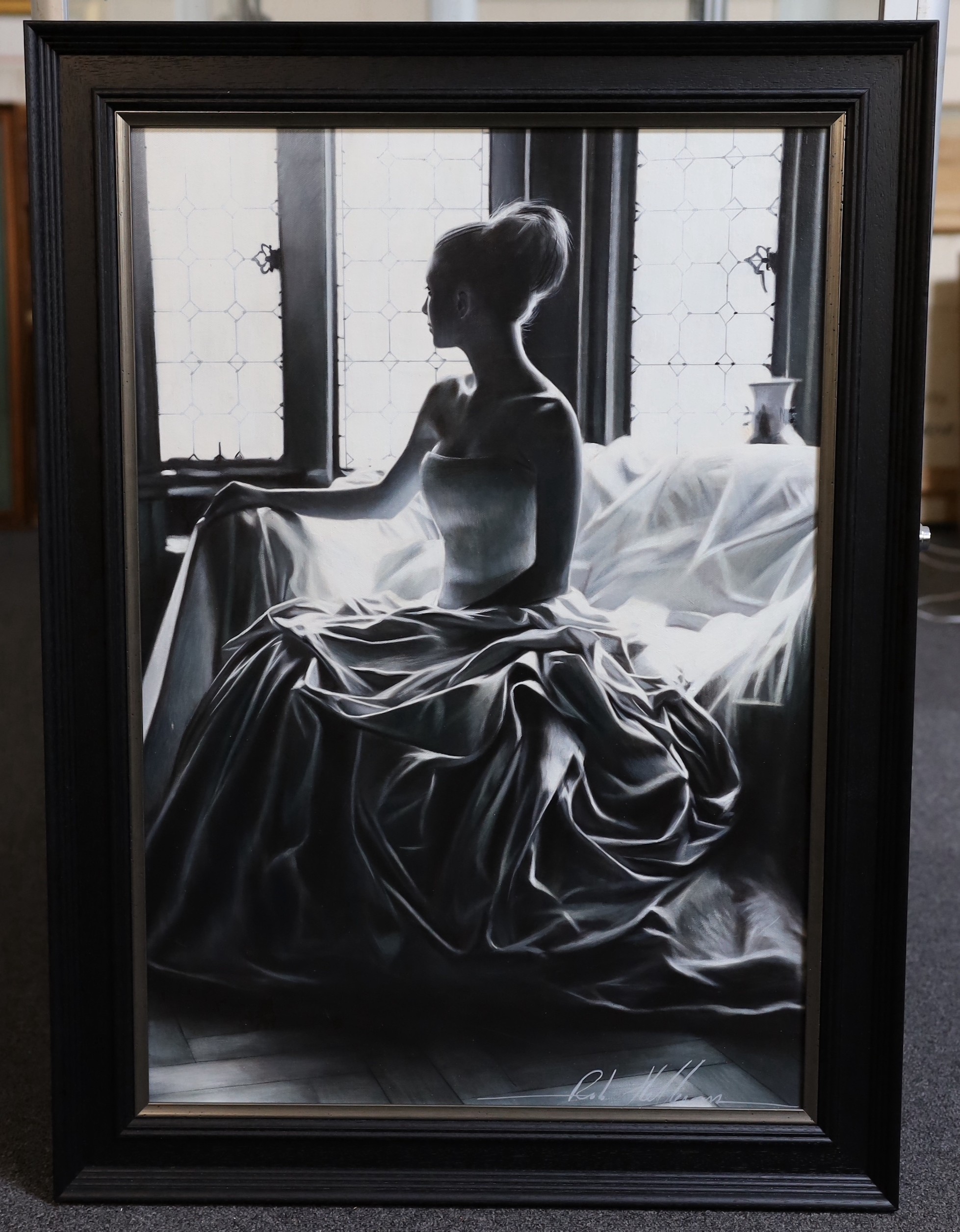 Rob Hefferan (1968-), 'By the Window', oil on canvas, 66 x 45cm